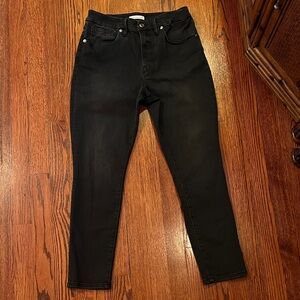 Good American Black Skinny Jeans Ankle